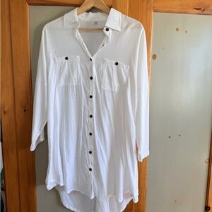 Quiet luxury swim cover up or everyday shirt